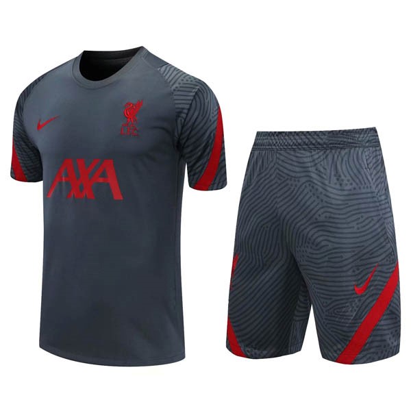 Entrenamiento Liverpool Conjunto Completo 2020-21 Gris Rojo